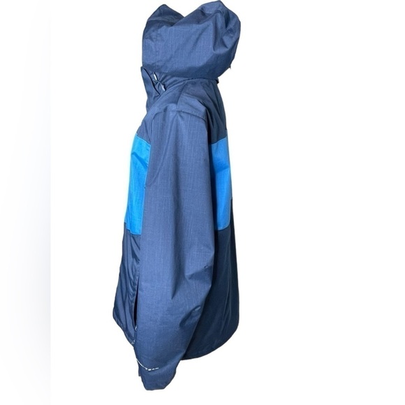 Columbia Omni-Tech Insulated Blue Jacket Zipper Snap Button Closure Size Large - Picture 4 of 16